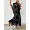 image:imageGORGLITTER Womens Mesh Gothic Pencil Maxi Skirts Fall Trendy Y2K Goth Festival Rave Floral Velvet Fishtail Long SkirtsMesh Black