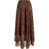 image:imageGORGLITTER Womens Plus Cheetah Leopard Print Chiffon Maxi Skirts Y2k Mesh Animal High Waisted Flare Long Skirts TrendyBlack and Brown