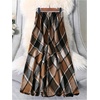 image:imageGORGLITTER Womens Plus Size Plaid Long Maxi Skirts Fall Dressy Trendy Flannel High Waisted Casual Winter Flowy SkirtsBrown