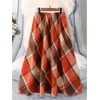 image:imageGORGLITTER Womens Plus Size Plaid Long Maxi Skirts Fall Dressy Trendy Flannel High Waisted Casual Winter Flowy SkirtsBrown Plaid