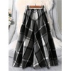 image:imageGORGLITTER Womens Plus Size Plaid Long Maxi Skirts Fall Dressy Trendy Flannel High Waisted Casual Winter Flowy SkirtsGrey