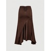 image:imageGORGLITTER Womens Plus Size Ruffle Western Skirt Low Waisted Ring Asymmetrical Knit Flowy Skirts Country Concert OutfitsBrown