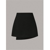 image:imageGORGLITTER Womens Plus Size Skirt Casual Dressy Wrap High Waisted Asymmetric Trendy Summer Bodycon Mini SkirtBlack