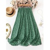 image:imageGORGLITTER Womens Plus Size Skirts for Curvy Floral Midi Skirts Boho Summer Vacation High Waist A Line Flowy Maxi SkirtGreen