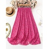 image:imageGORGLITTER Womens Plus Size Skirts for Curvy Floral Midi Skirts Boho Summer Vacation High Waist A Line Flowy Maxi SkirtLight Red