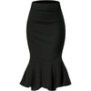 image:imageGORGLITTER Womens Dressy Ruffle Midi Skirts Summer Casual High Waisted Fishtail Pencil Long Going Out Outfits SkirtsBlack