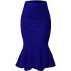 image:imageGORGLITTER Womens Dressy Ruffle Midi Skirts Summer Casual High Waisted Fishtail Pencil Long Going Out Outfits SkirtsRoyal Blue
