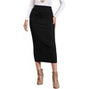 image:imageGORGLITTER Womens Ribbed Knit Long Pencil Skirts High Waisted Stretch Bodycon Business Casual Work SkirtBlack
