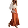 image:imageGORGLITTER Womens Satin Maxi Skirts Trendy Summer Casual Cute Holiday Vacation Party High Waisted Fishtail Long SkirtBurnt Orange