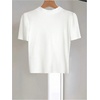 image:imageGORGLITTER Womens Pearl Beaded Tops Dressy Casual Bow Short Sleeve Sweater V Neck Ruffle Trim Knit TopsWhite