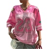 image:imageGORGLITTER Womens Y2k Oversized Jersey Shirts Baggy Graphic Tees Number Football Custom Baseball Jersey StreetwearHot Pink