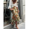 image:imageGORGLITTER Womens Boho Western Ruffle Flowy Maxi Skirt Trendy Summer Graphic Elastic High Waisted Beach Long SkirtsGreen