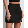 image:imageWomens Split High Waisted Mini Skirt Ruched Dressy Casual Bodycon Skirts