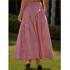 image:imageGORGLITTER Womens Gingham Skirt Plaid High Waist Summer Casual Trendy A Line Maxi SkirtsRed and White