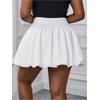image:imageGORGLITTER Womens Plus Size Ruffle Bubble Mini Skirt Pleated High Waisted Y2K Summer Tennis SkirtsWhite
