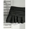 image:imageGORGLITTER Womens Y2K Bubble Micro Skirt Low Rise Ruffle Flowy Tiered Mini Skirts with Shorts UnderneathBlack and White