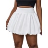 image:imageGORGLITTER Womens Plus Size Ruffle Bubble Mini Skirt Pleated High Waisted Y2K Summer Tennis SkirtsWhite