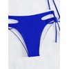 image:imageGORGLITTER Womens 3 Piece Halter Triangle Tie Side Bikini Swimsuit with Tropical Graphic Cover Up SetRoyal Blue