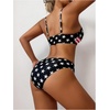 image:imageGORGLITTER Womens American Flag Bathing Suit 2 Piece High Waisted Thong Swimsuit Summer Cheeky Bikini Sets Swim WearBlack White Red