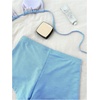 image:imageGORGLITTER Womens Boyshort Bikini Set with Shorts 2026 Gingham Triangle Halter String Swimsuits Cheeky Sexy Bathing SuitLight Blue