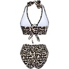 image:imageGORGLITTER Womens Cheetah Print High Waisted Bikini Set Y2K Cheeky Animal Leopard Halter Swimsuit Bathing Suit SwimBrown