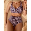 image:imageGORGLITTER Womens Cheetah Print High Waisted Bikini Set Y2K Cheeky Animal Leopard Halter Swimsuit Bathing Suit SwimPink