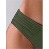 image:imageGORGLITTER Womens Ruched Cheeky Bikini Bottom High Waisted V Cut Thong Swimsuits Bathing Suit Bottoms Beach Swim WearArmy Green