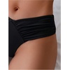 image:imageGORGLITTER Womens Ruched Cheeky Bikini Bottom High Waisted V Cut Thong Swimsuits Bathing Suit Bottoms Beach Swim WearBlack