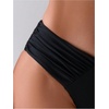 image:imageGORGLITTER Womens Ruched Cheeky Bikini Bottom High Waisted V Cut Thong Swimsuits Bathing Suit Bottoms Beach Swim WearBlack