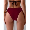 image:imageGORGLITTER Womens Ruched Cheeky Bikini Bottom High Waisted V Cut Thong Swimsuits Bathing Suit Bottoms Beach Swim WearBurgundy
