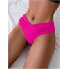 image:imageGORGLITTER Womens Ruched Cheeky Bikini Bottom High Waisted V Cut Thong Swimsuits Bathing Suit Bottoms Beach Swim WearHot Pink