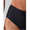 image:imageGORGLITTER Womens Ruched Cheeky Bikini Bottom High Waisted V Cut Thong Swimsuits Bathing Suit Bottoms Beach Swim WearSolid Black
