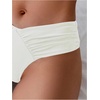 image:imageGORGLITTER Womens Ruched Cheeky Bikini Bottom High Waisted V Cut Thong Swimsuits Bathing Suit Bottoms Beach Swim WearWhite