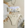 image:imageGORGLITTER Womens Starfish Bikini Set Strapless Bandeau Top and Tie Side High Cut Bathing Suit Cute Two Piece SwimsuitsApricot
