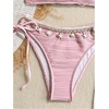 image:imageGORGLITTER Womens Starfish Bikini Set Strapless Bandeau Top and Tie Side High Cut Bathing Suit Cute Two Piece SwimsuitsPink
