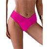 image:imageGORGLITTER Womens Ruched Cheeky Bikini Bottom High Waisted V Cut Thong Swimsuits Bathing Suit Bottoms Beach Swim WearHot Pink
