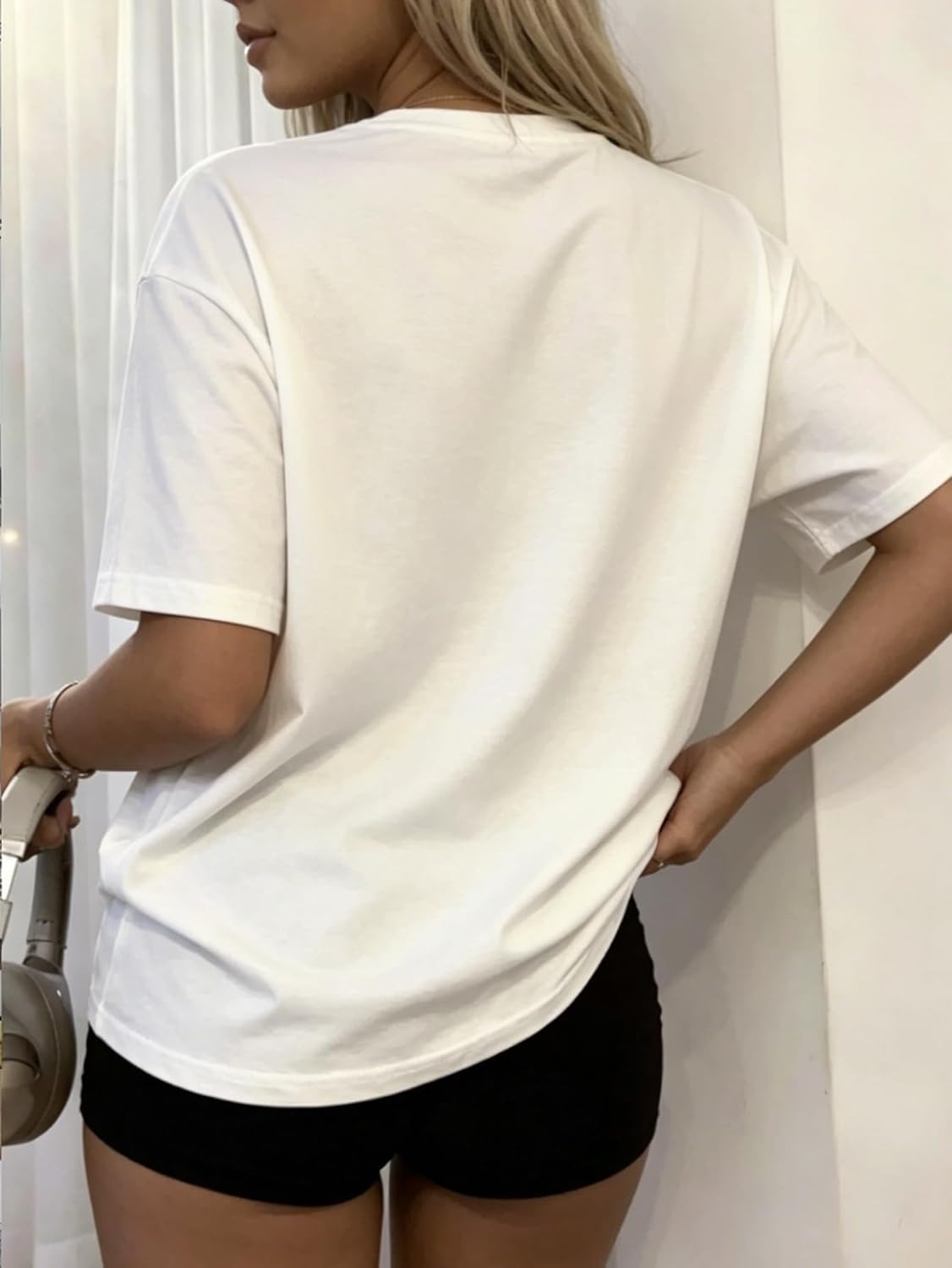 image:imageGORGLITTER Womens Oversized Graphic Tees Y2K Hip Hop Short Sleeve T Shirt Summer Loose Vintage Going Out TopsWhite Lip