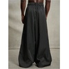 image:imageGORGLITTER Mens Baggy Casual Pleated Striped Dress Pants 2025 Wide Leg Trousers with PocketsBlack
