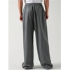 image:imageGORGLITTER Mens Baggy Casual Pleated Striped Dress Pants 2025 Wide Leg Trousers with PocketsDark Grey