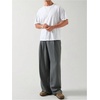 image:imageGORGLITTER Mens Baggy Casual Pleated Striped Dress Pants 2025 Wide Leg Trousers with PocketsDark Grey