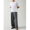 image:imageGORGLITTER Mens Baggy Casual Pleated Striped Dress Pants 2025 Wide Leg Trousers with PocketsDark Grey