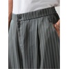 image:imageGORGLITTER Mens Baggy Casual Pleated Striped Dress Pants 2025 Wide Leg Trousers with PocketsDark Grey