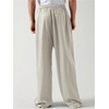 image:imageGORGLITTER Mens Baggy Casual Pleated Striped Dress Pants 2025 Wide Leg Trousers with PocketsKhaki