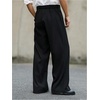 image:imageGORGLITTER Mens Casual Wide Leg Pleated Dress Pants Elastic High Waisted Baggy Streetwear Trousers Business CasualBlack 01