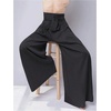 image:imageGORGLITTER Mens Casual Wide Leg Pleated Dress Pants Elastic High Waisted Baggy Streetwear Trousers Business CasualBlack