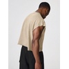 image:imageGORGLITTER Mens Dolman Sleeve Crop Vest Top T Shirts Crewneck Loose Pullover Tank TopsSolid Apricot