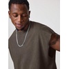 image:imageGORGLITTER Mens Dolman Sleeve Crop Vest Top T Shirts Crewneck Loose Pullover Tank TopsSolid Brown