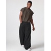 image:imageGORGLITTER Mens Dolman Sleeve Crop Vest Top T Shirts Crewneck Loose Pullover Tank TopsSolid Brown