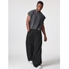 image:imageGORGLITTER Mens Dolman Sleeve Crop Vest Top T Shirts Crewneck Loose Pullover Tank TopsSolid Dark Grey