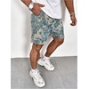 image:imageGORGLITTER Mens Floral Embroidery Drawstring Shorts Graphic Paisley Casual Gym ShortsBlue